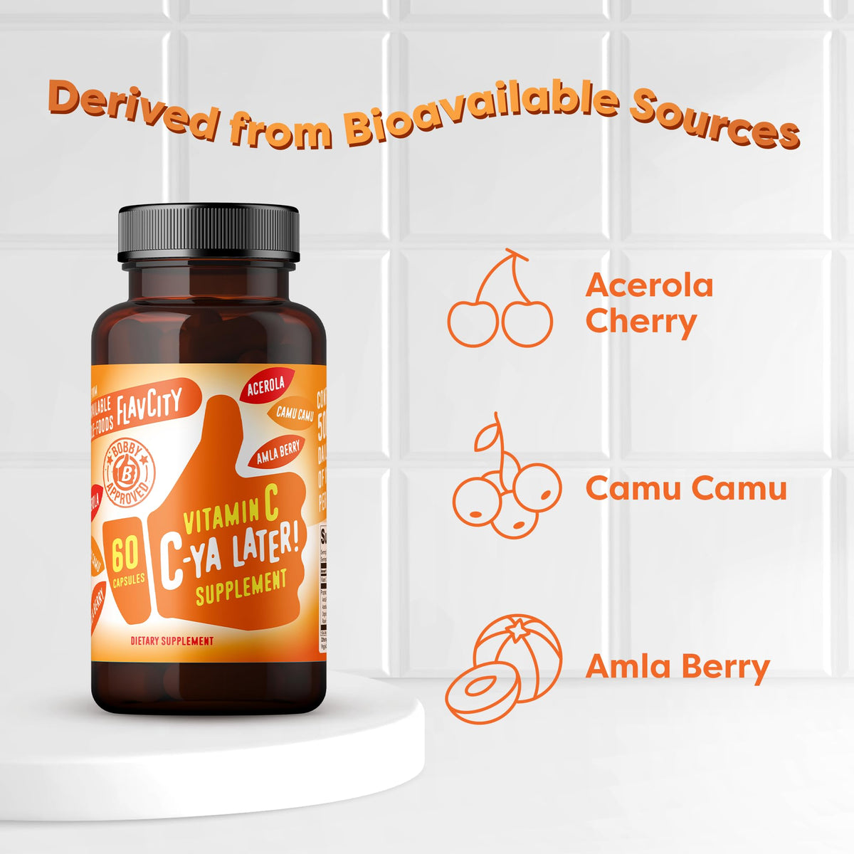 FlavCity C-Ya Later superfood immunity support side profile