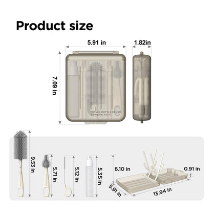Yotime travel bottle cleaning system showing vertical drying slots
