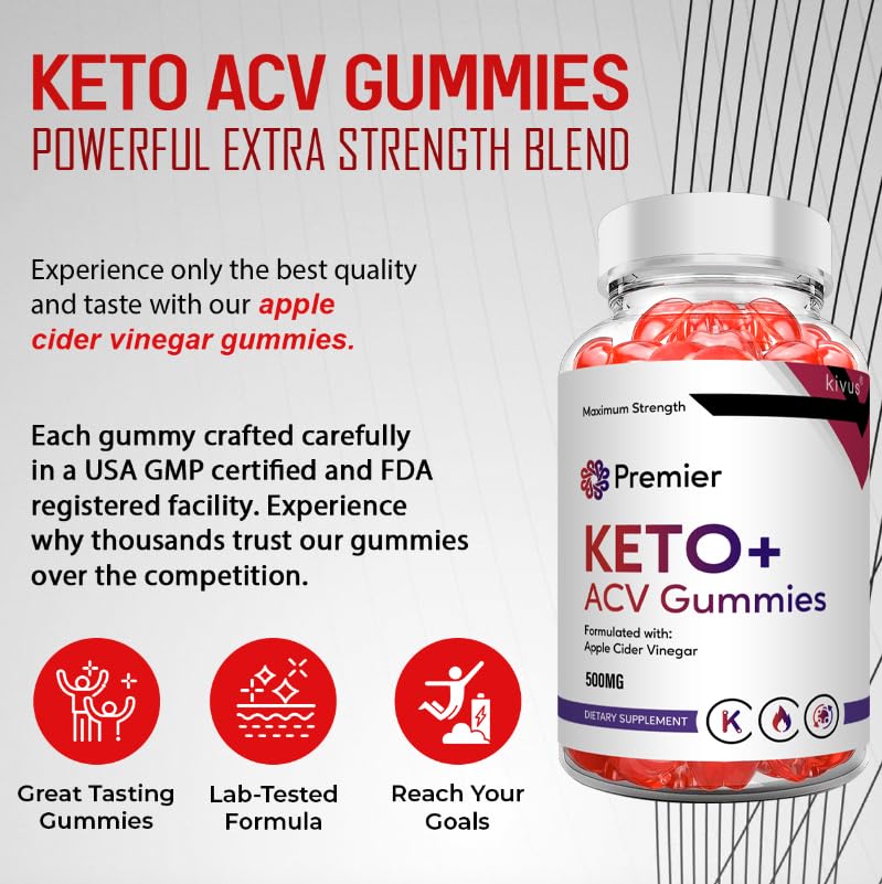 Kivus Premier Keto supplement 120 gummies count nutrition facts label