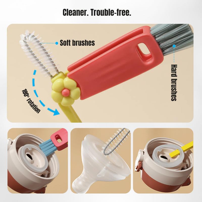 Close up of Moonboat rotatable bottle gap cleaning brush