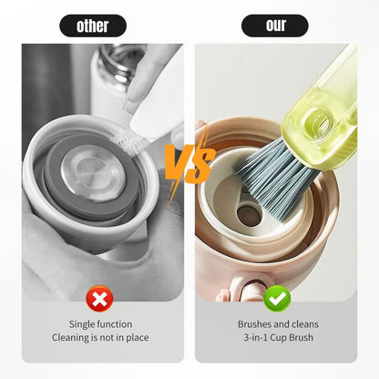 Moonboat 3 in 1 cleaning brush hanging in a kitchen