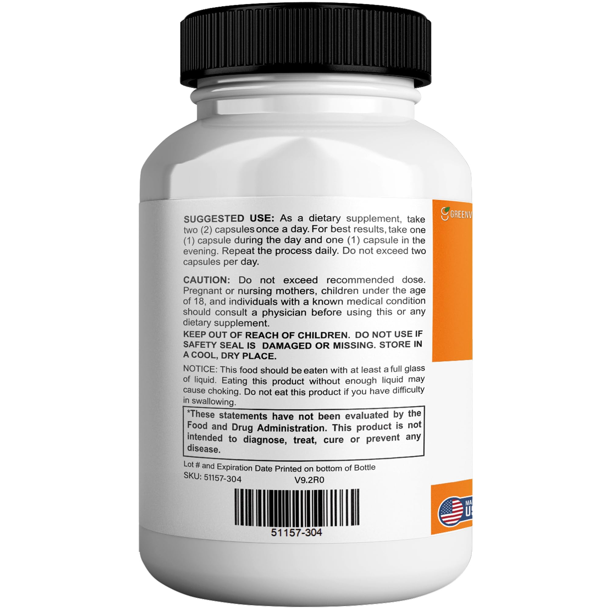 Greenvify Proper Keto Max 60 capsules maximum strength bottle label details
