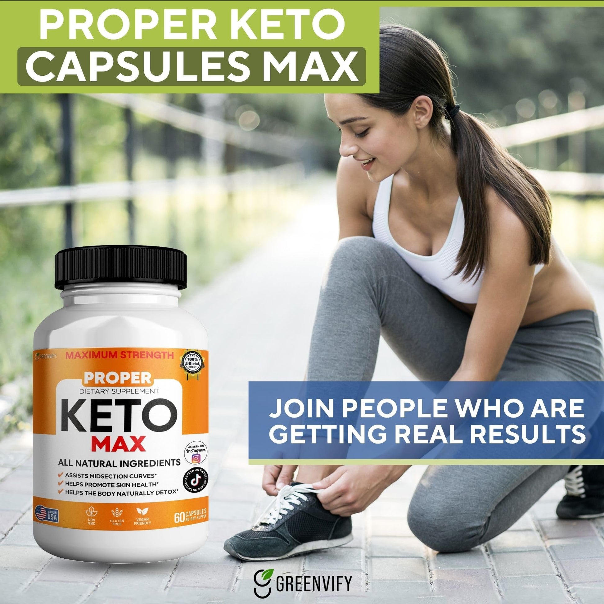 Greenvify Proper Keto Max weight management capsules authentic USA import