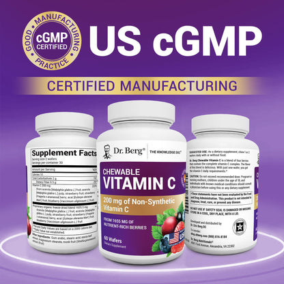Dr. Berg gluten free vegan vitamin C whole food complex supplement.