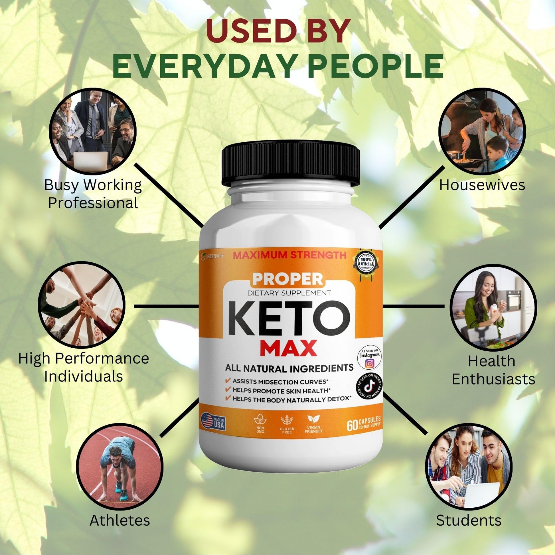 Greenvify Proper Keto Max metabolic support pills lifestyle view