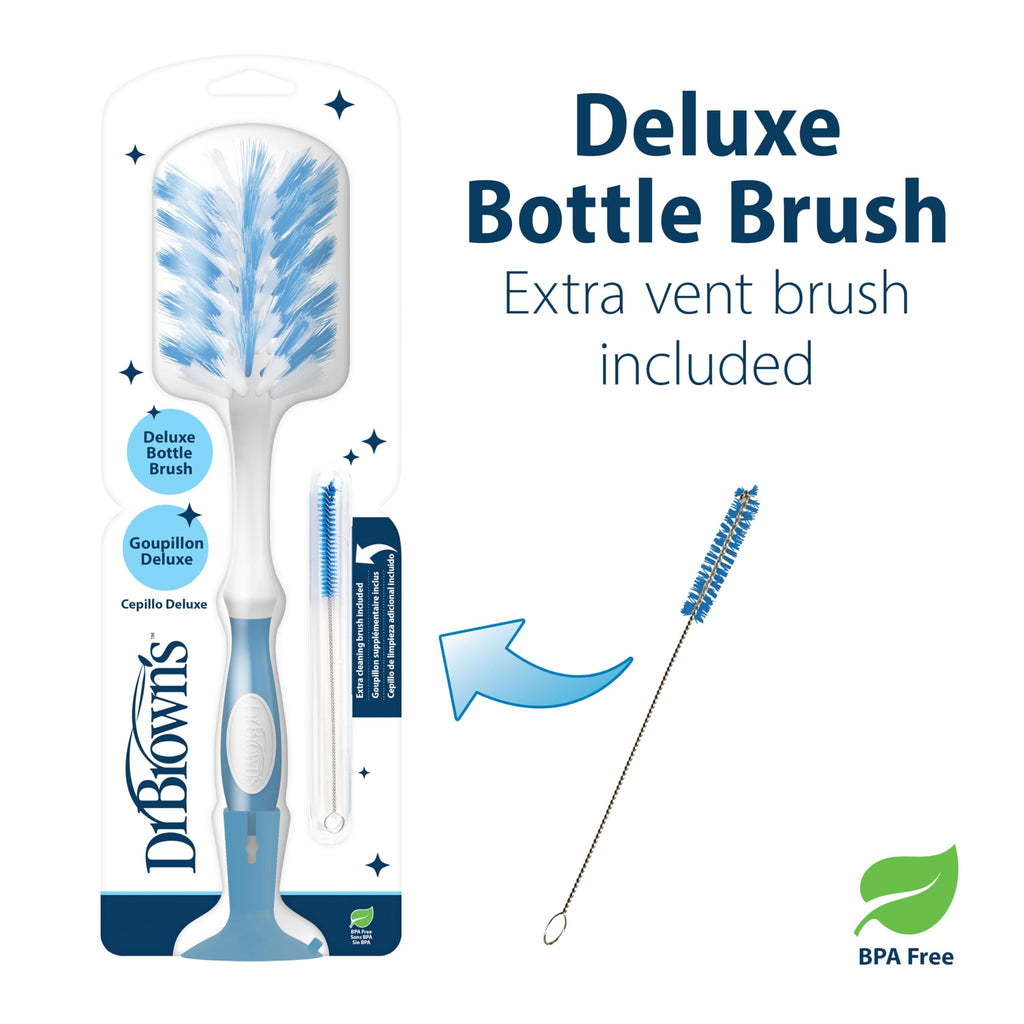 Angle view of Dr. Brown's deluxe bottle cleaning tool