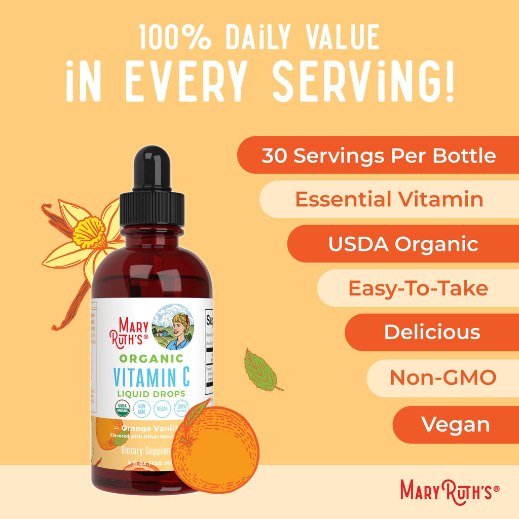 MaryRuth Organics immune support liquid drops lifestyle view
