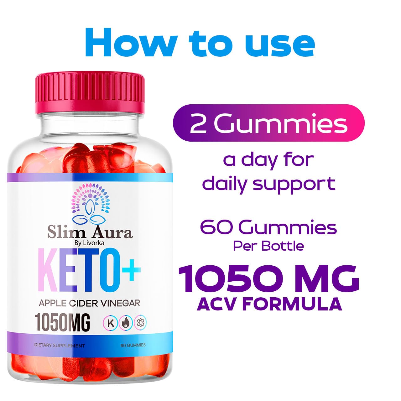 Three pack bundle of NutraRize apple cider vinegar keto supplement gummies displayed together.