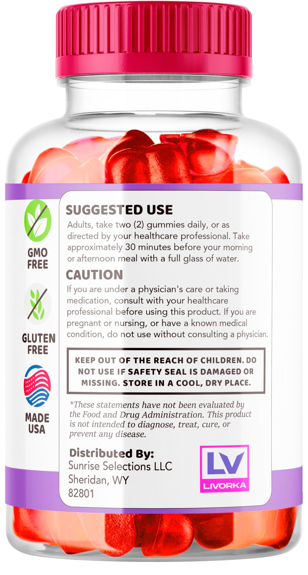 Side profile of Slim Aura advanced formula bottles