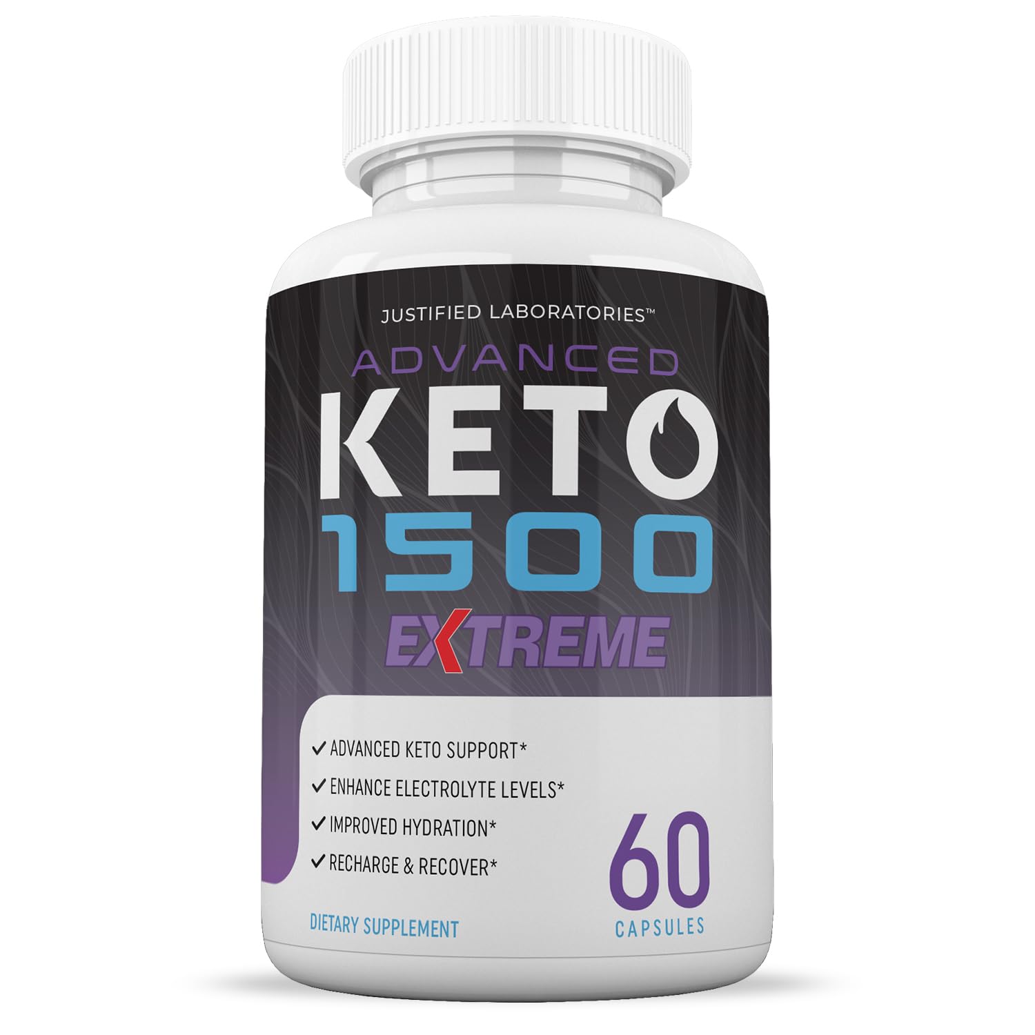 Justified Laboratories dietary supplement label showcasing the 1675MG proprietary formula facts