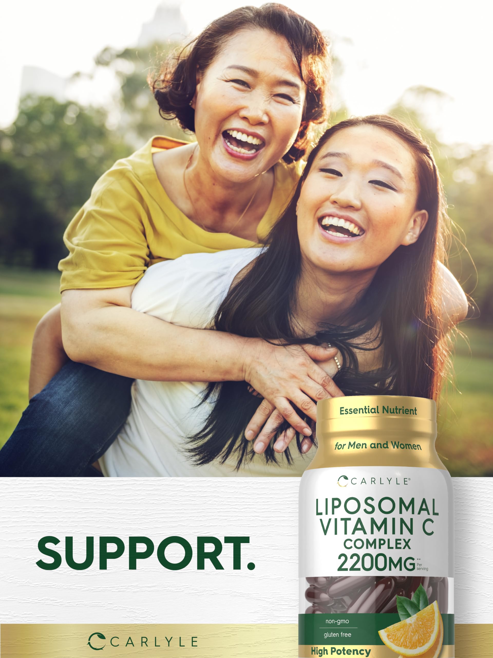 Carlyle immunity and antioxidant support softgel capsules side view directions of use