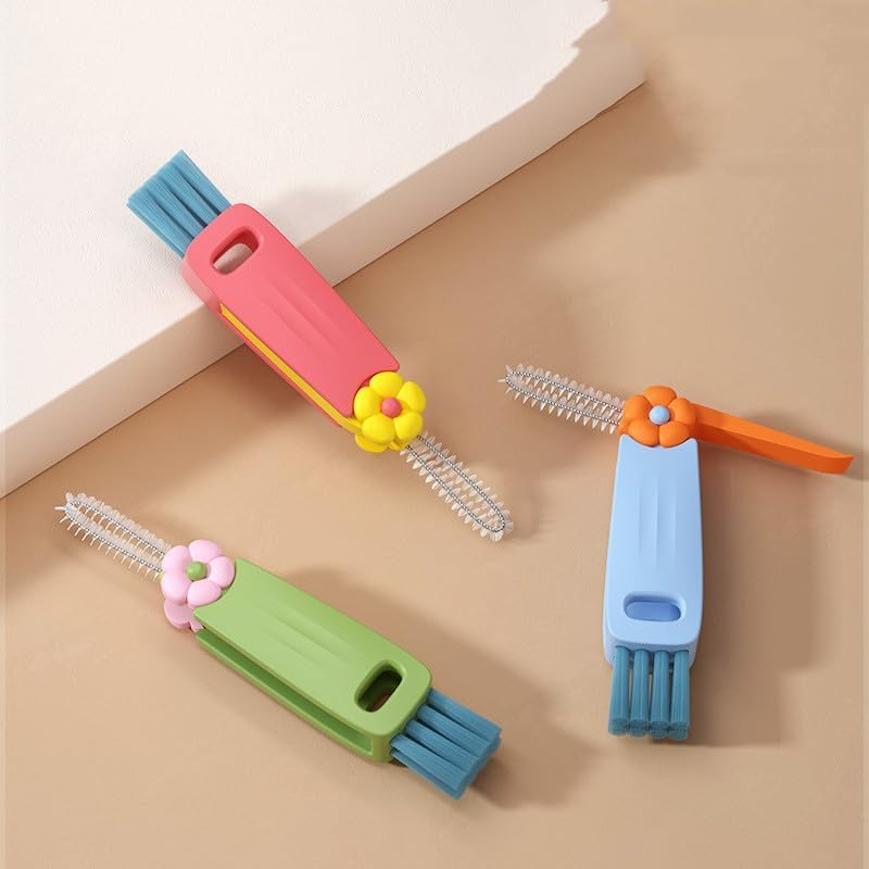 BusyLive 3 in 1 cleaning brush set for bottle lids and tight spaces