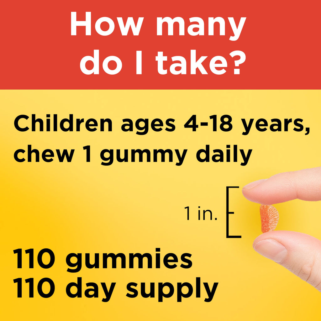 Nature Made Kids First Vitamin C Gummies dietary supplement ingredients panel