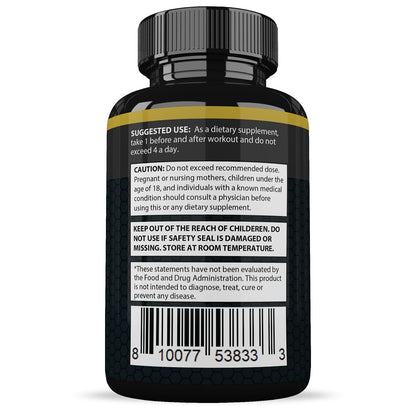 Top view of the sealed cap on the Justified Laboratories Vigor Now Max 1600 Milligram dietary supplement.