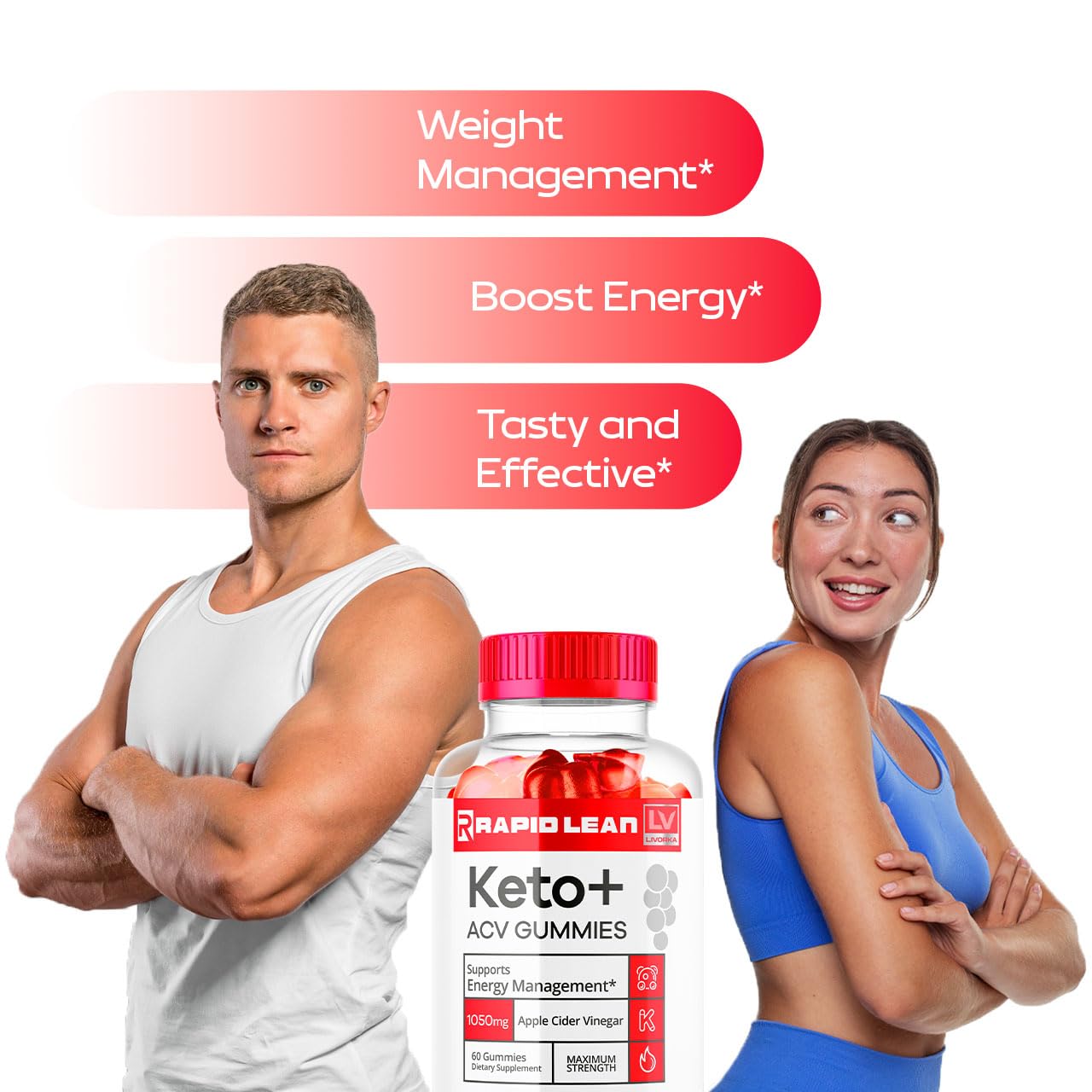 LIVORKA Rapid Lean Keto ACV supplement facts panel detailing ingredients and vitamin blend