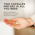 Solgar Ester-C Plus 500mg Vitamin C capsules poured out showing texture