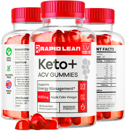 Full one month supply bottle of LIVORKA dietary gummies for ketogenic lifestyle support