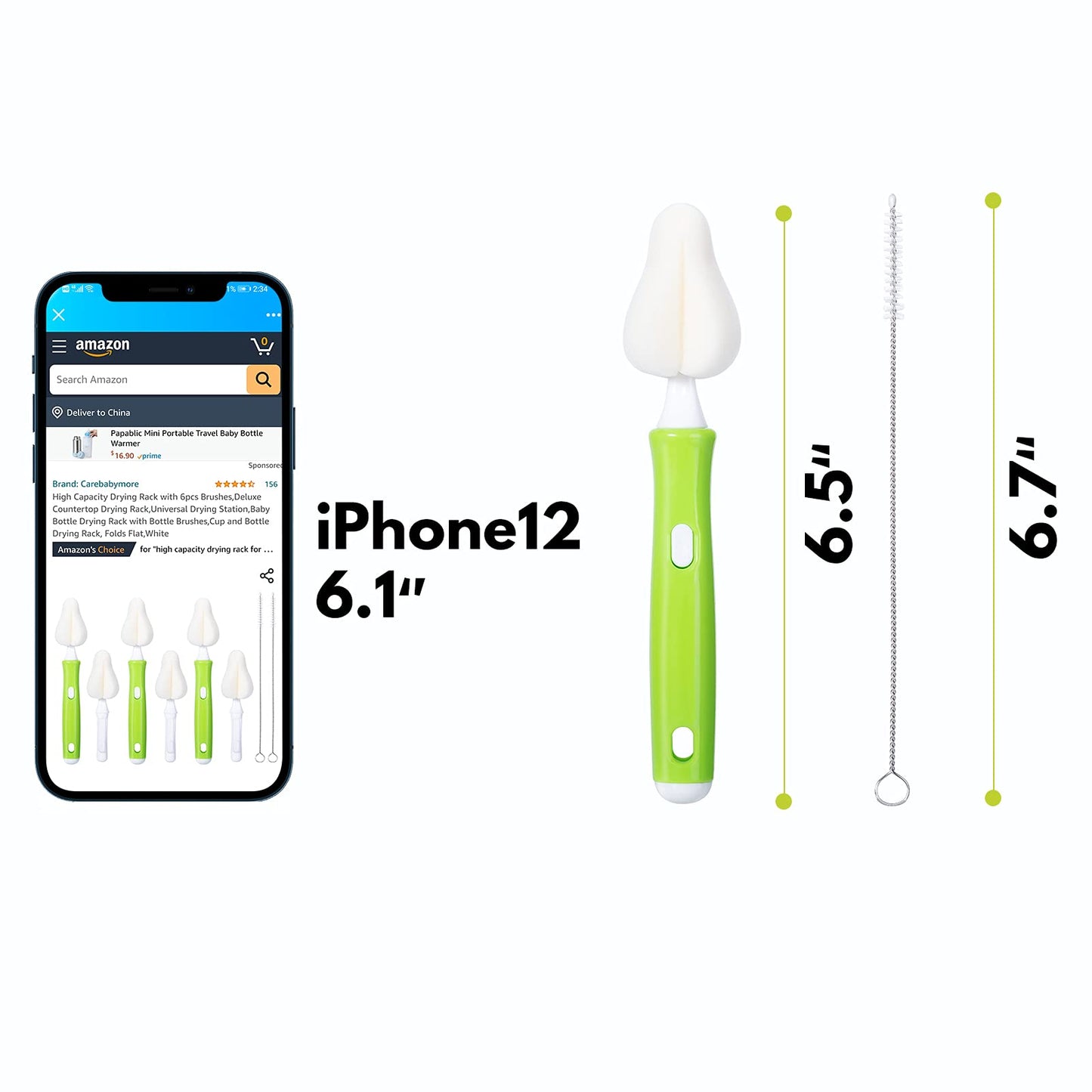 Complete Carebabymore bottle and nipple cleaning utility set