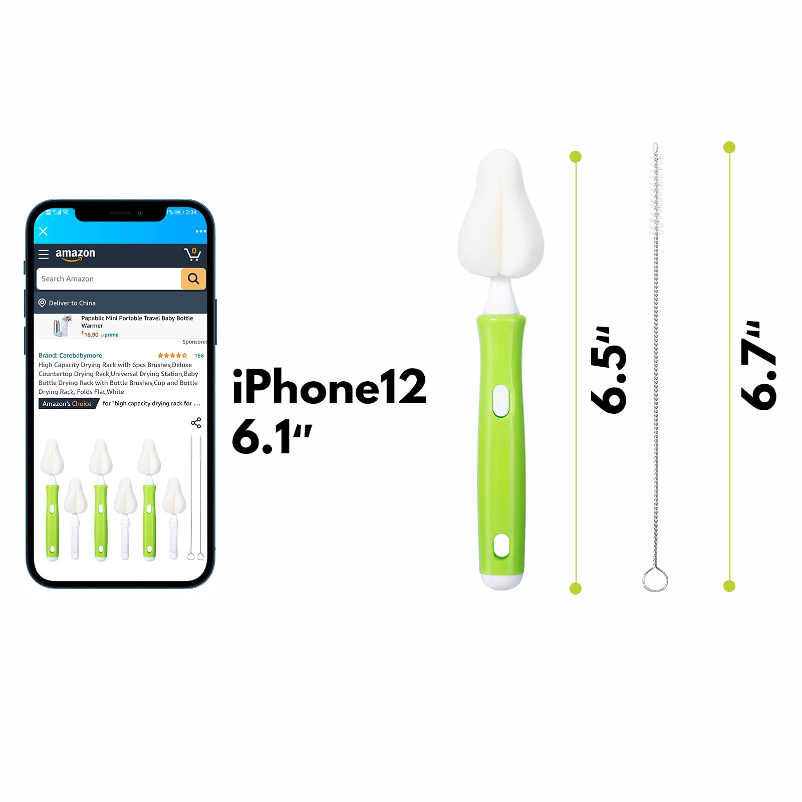 Complete Carebabymore bottle and nipple cleaning utility set