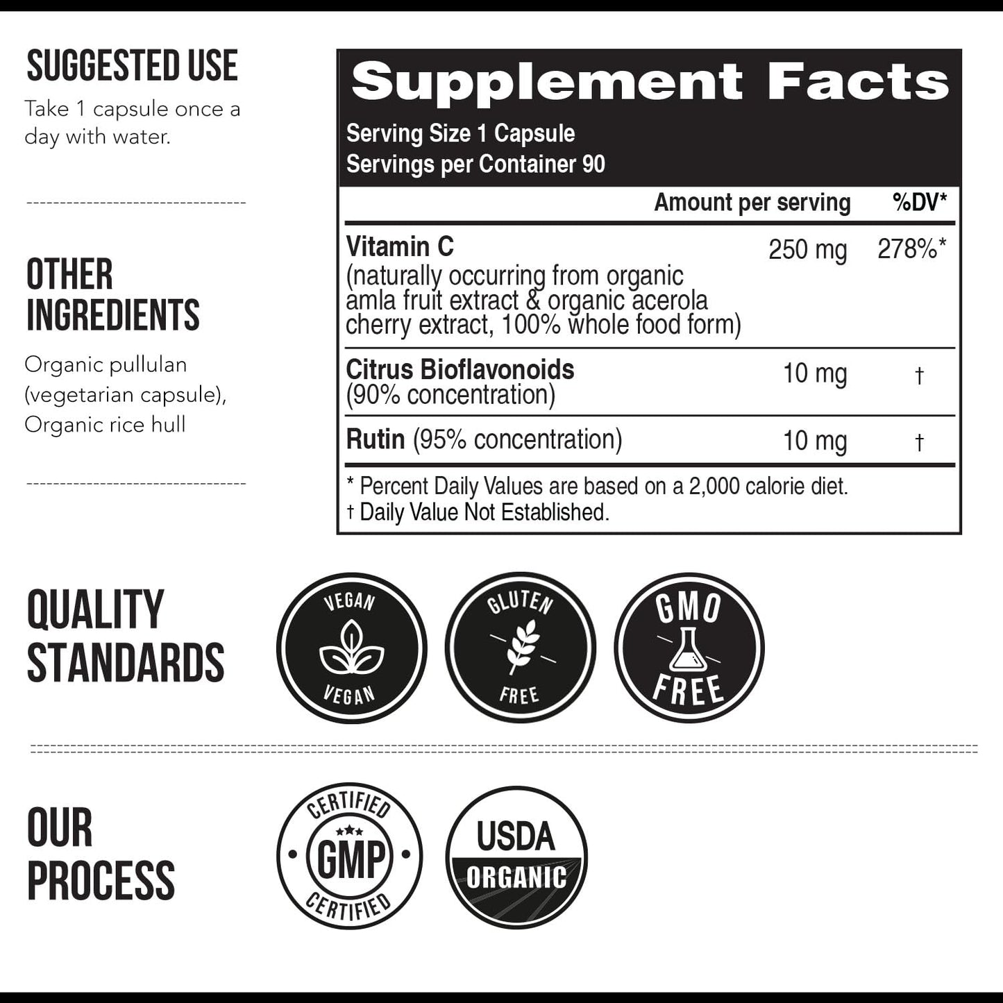 Triquetra Health whole food vitamin C complex 90 count bottle on a clean background.