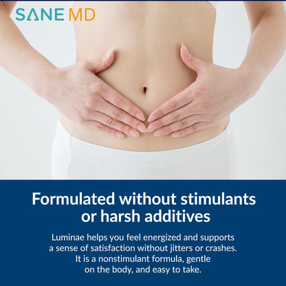 Authentic USA imported Bestvite SANE Luminae premium metabolism booster capsules close up view.