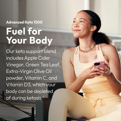 Side angle view of Advanced Keto 1500 two pack packaging detailing the low-carb benefits.