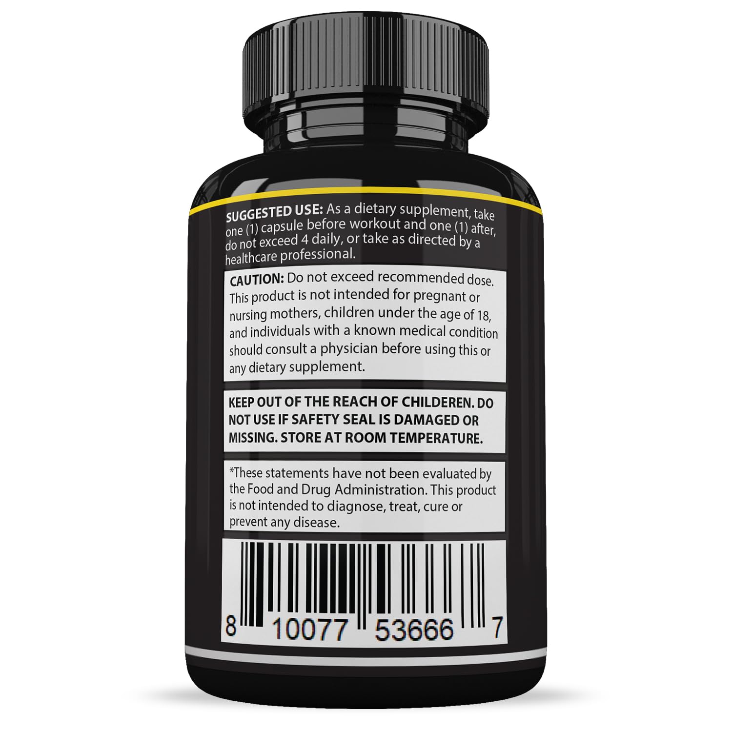 Justified Laboratories Maasalong Max men's formula bottle close up emphasizing the L-Arginine blend for stamina support.