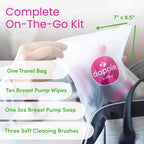 Dapple plant based breast pump soap bottle close up