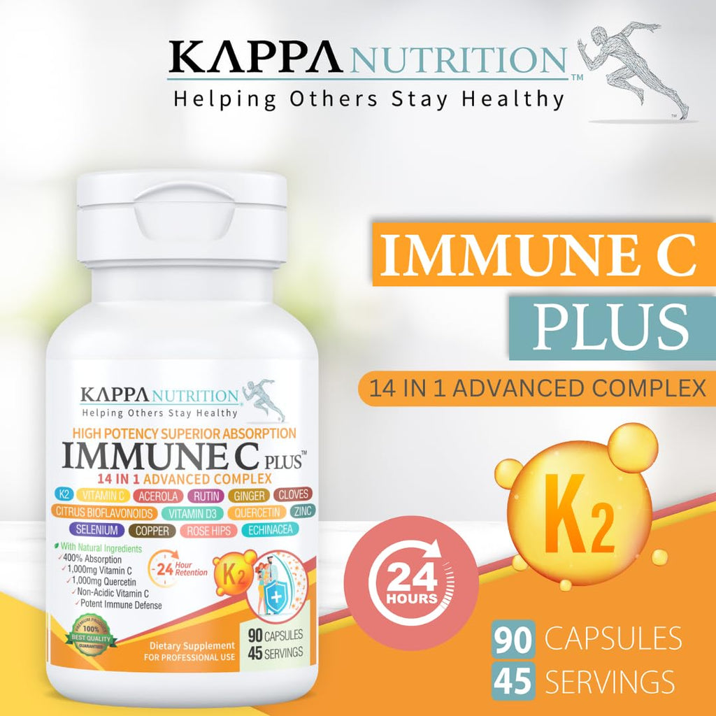 Kappa Nutrition Immune C Plus advanced complex capsules close up