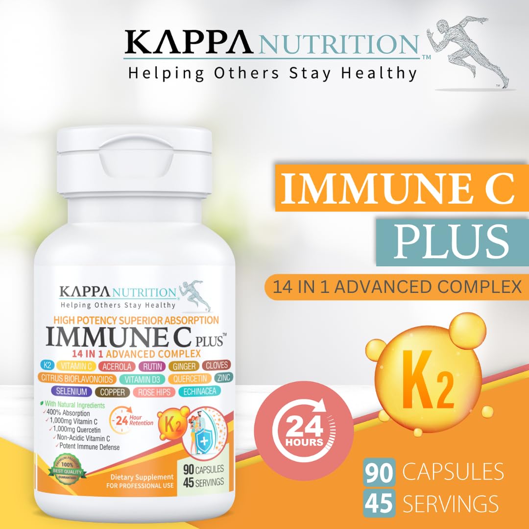Kappa Nutrition Immune C Plus advanced complex capsules close up