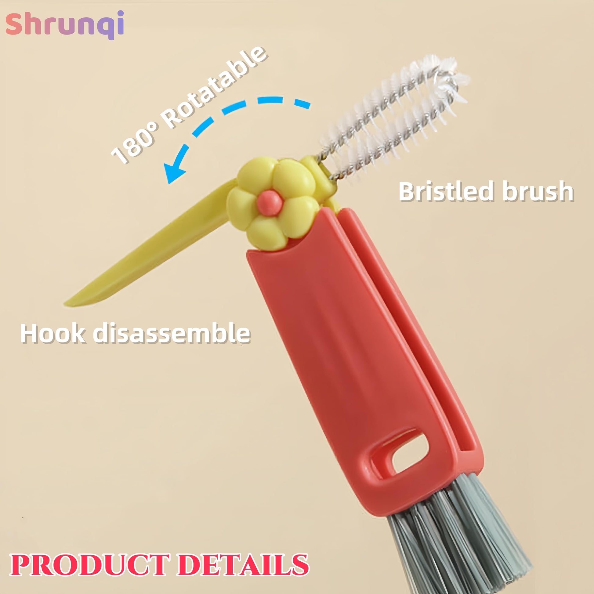 Shrunqi brush set showing hook tool for silicone rings