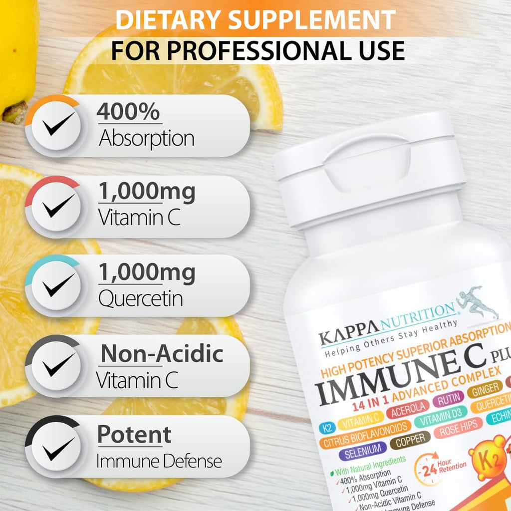 Kappa Nutrition Immune C Plus dietary supplement nutritional facts panel