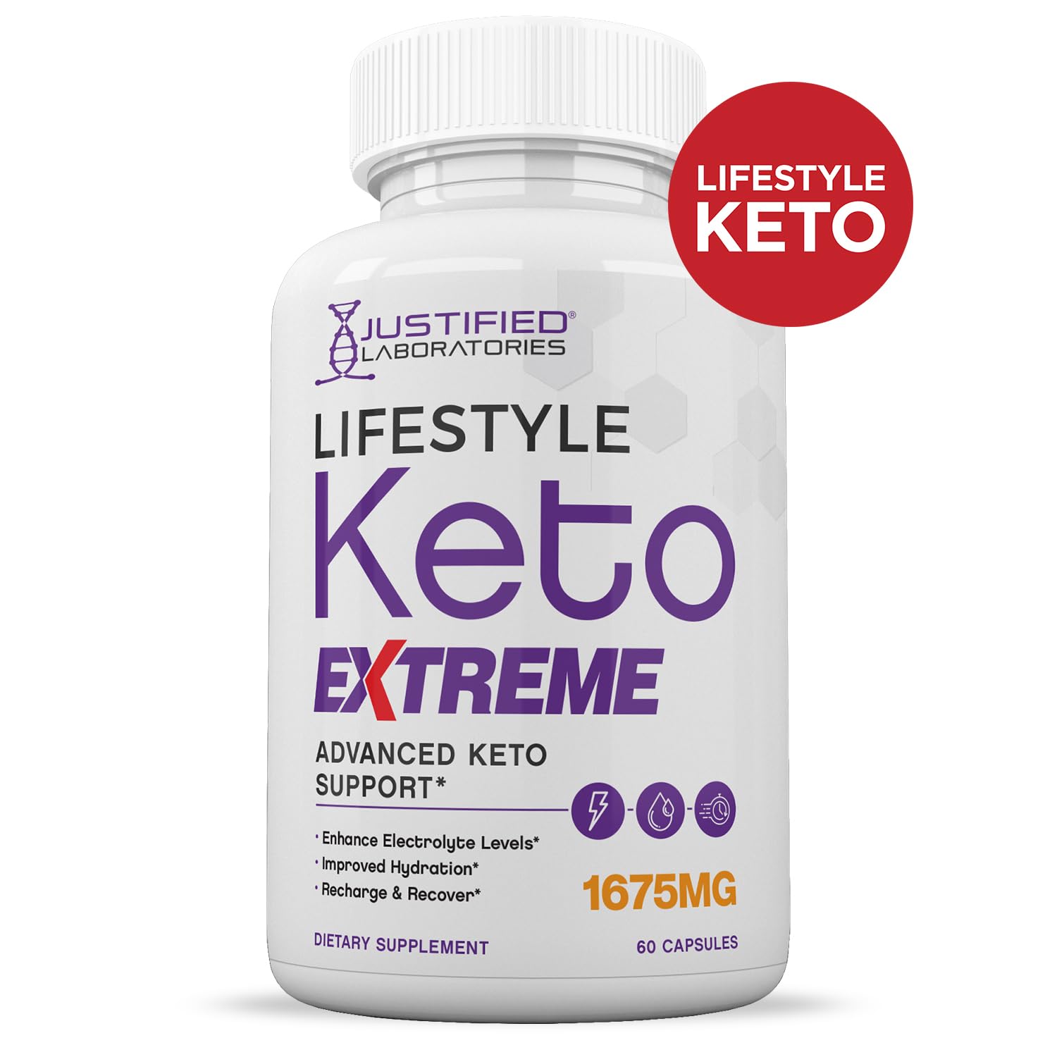 Three pack lifestyle ketogenic capsules highlighting apple cider vinegar and electrolyte blend