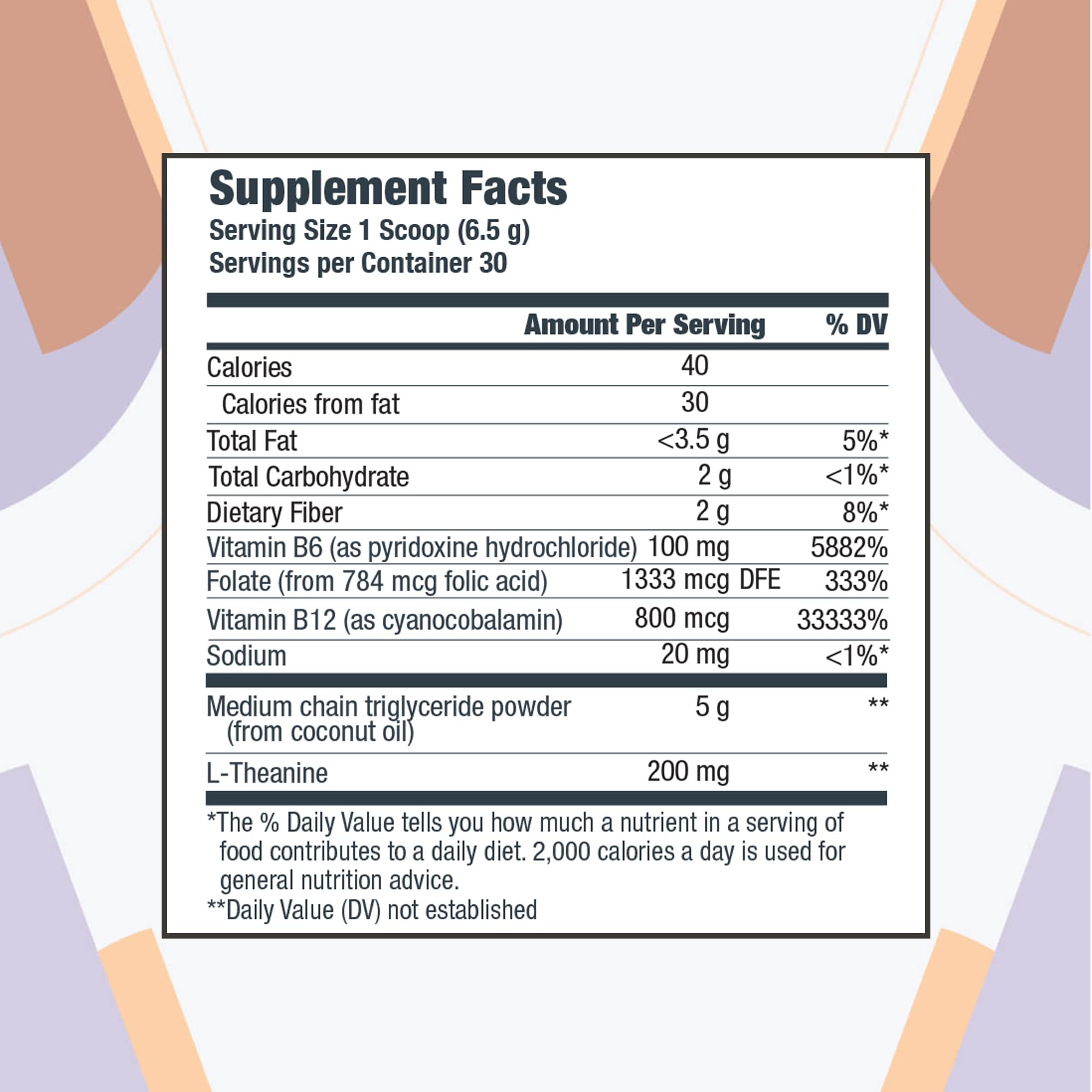WellMe BioVanish nutritional facts label showing exogenous BHB ketones and B-vitamin blend.
