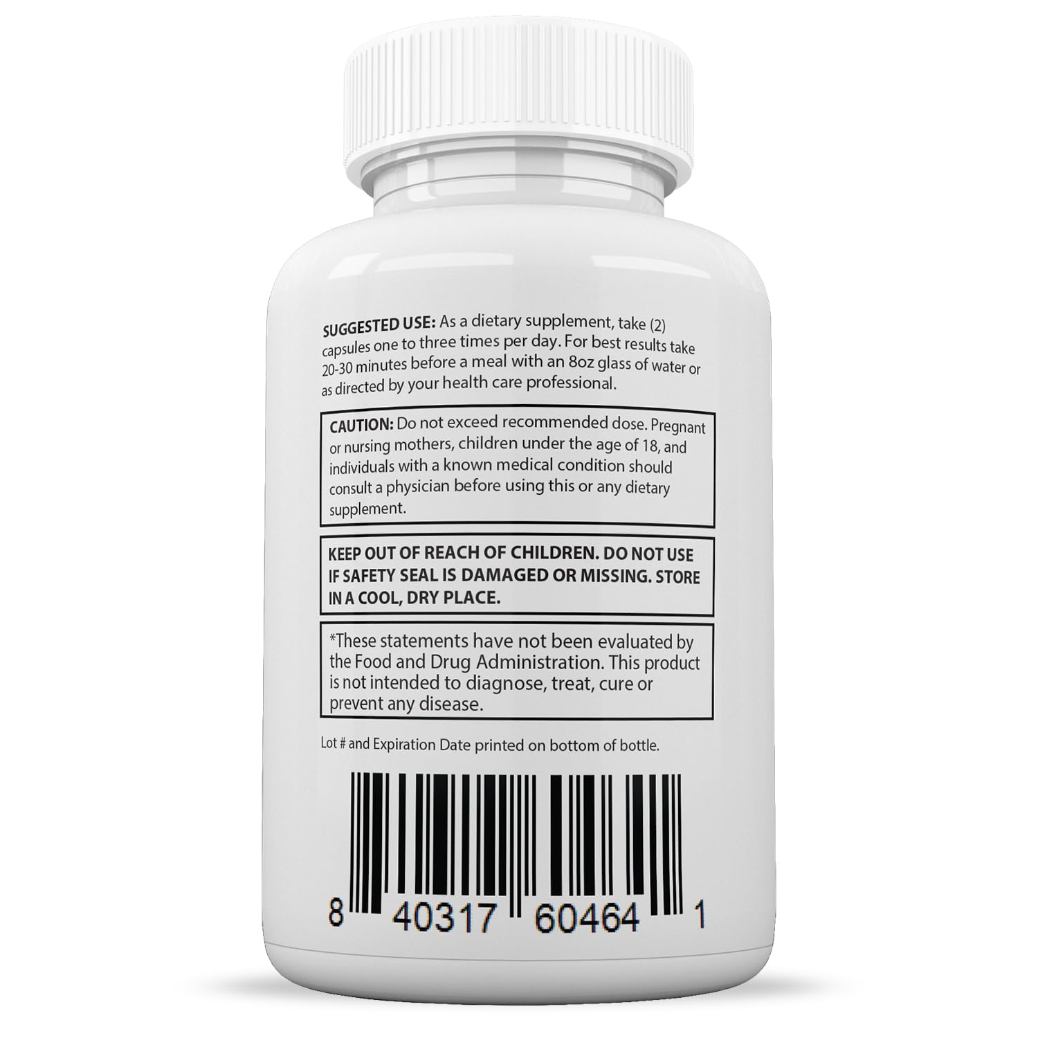 One hundred and eighty capsule keto pills multi pack displaying nutritional information