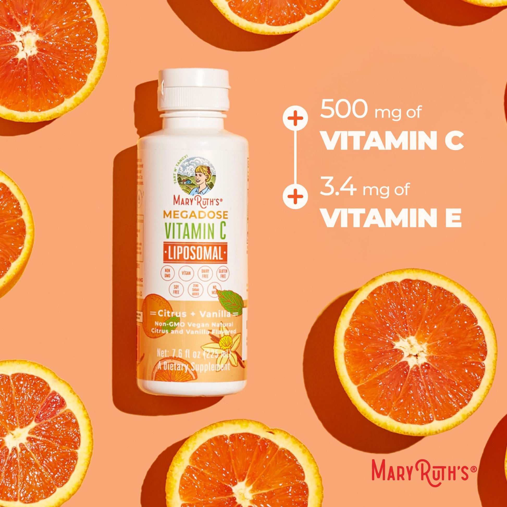 MaryRuth Organics non-GMO sugar-free liposomal vitamin C liquid lifestyle view