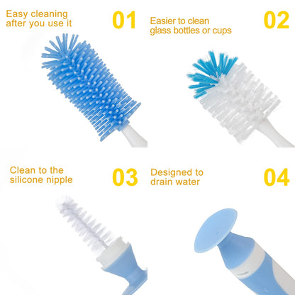 Silicone and nylon bristles on Chemimoso cleaning brush