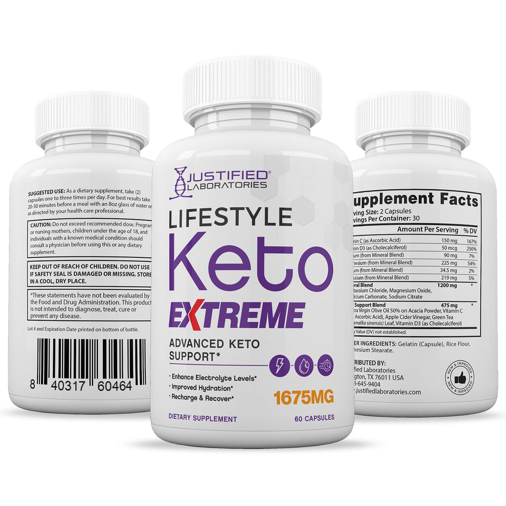Justified Laboratories Lifestyle Extreme Keto lifestyle wellness arrangement