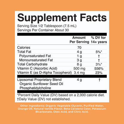 MaryRuth Organics liquid liposomal vitamin C dietary supplement for daily immune defense