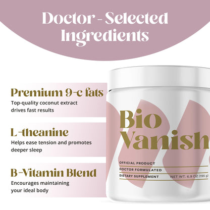 Authentic USA imported WellMe BioVanish slimming drink mix packaging details.