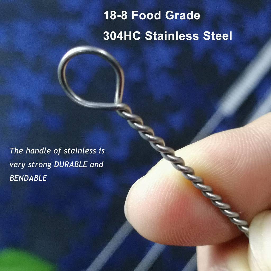 Flexible handle and hanging loop of straw cleaning brush