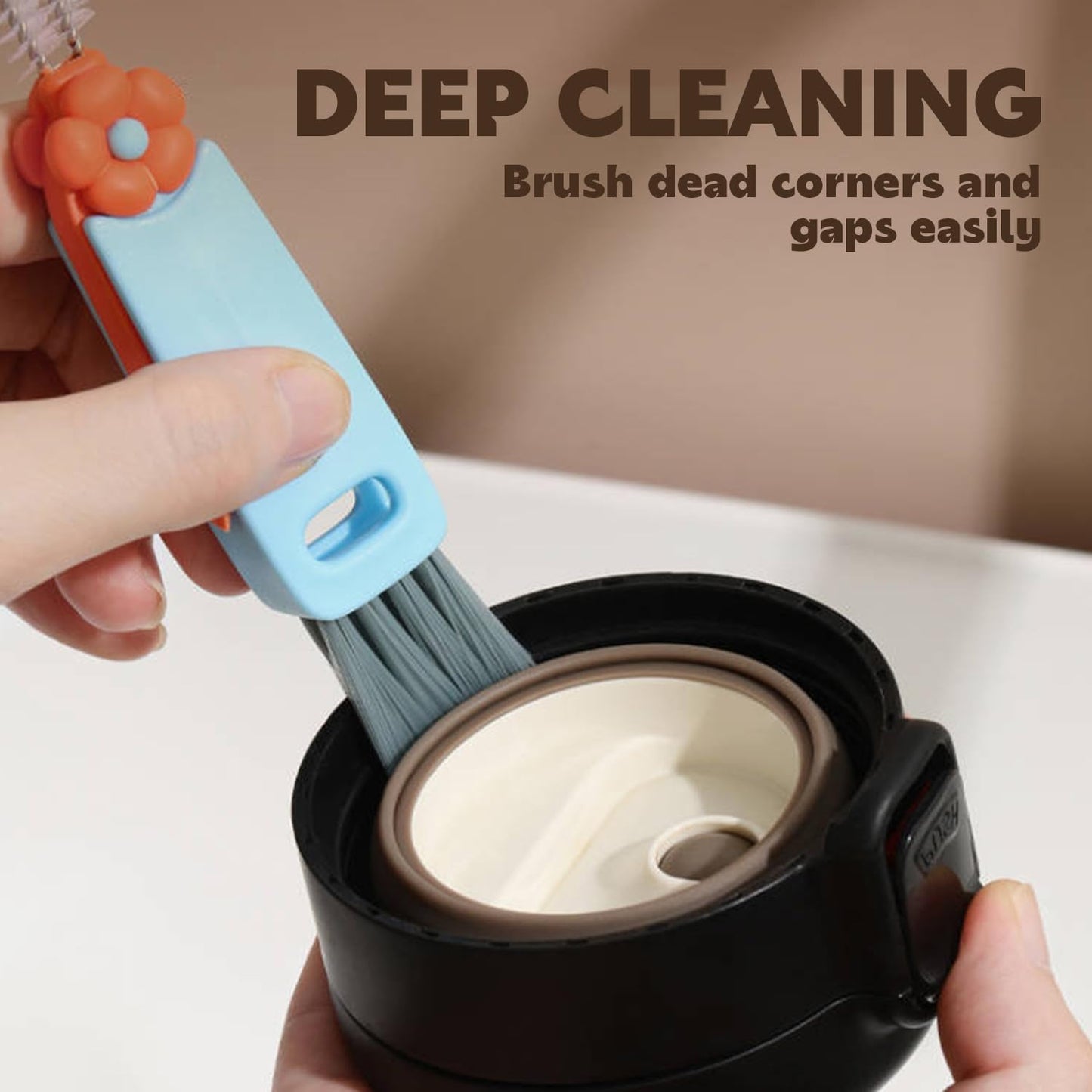 HRXFOZ brush set showing hanging hole feature for storage