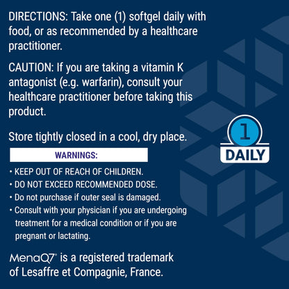 Life Extension Vitamin K1 and K2 MK7 MK4 complex daily wellness softgels.