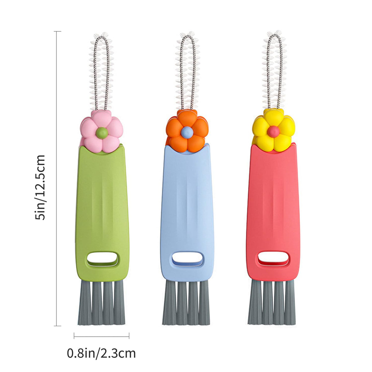 Using gap cleaning brush on insulated water bottle lid