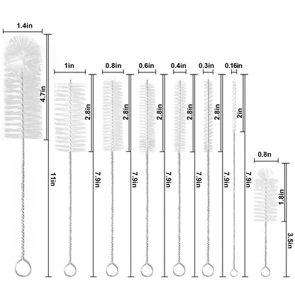 Close up of Yolaist nylon bottle cleaning brush bristles