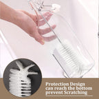 Flexible stainless steel handle detail for deep cleaning