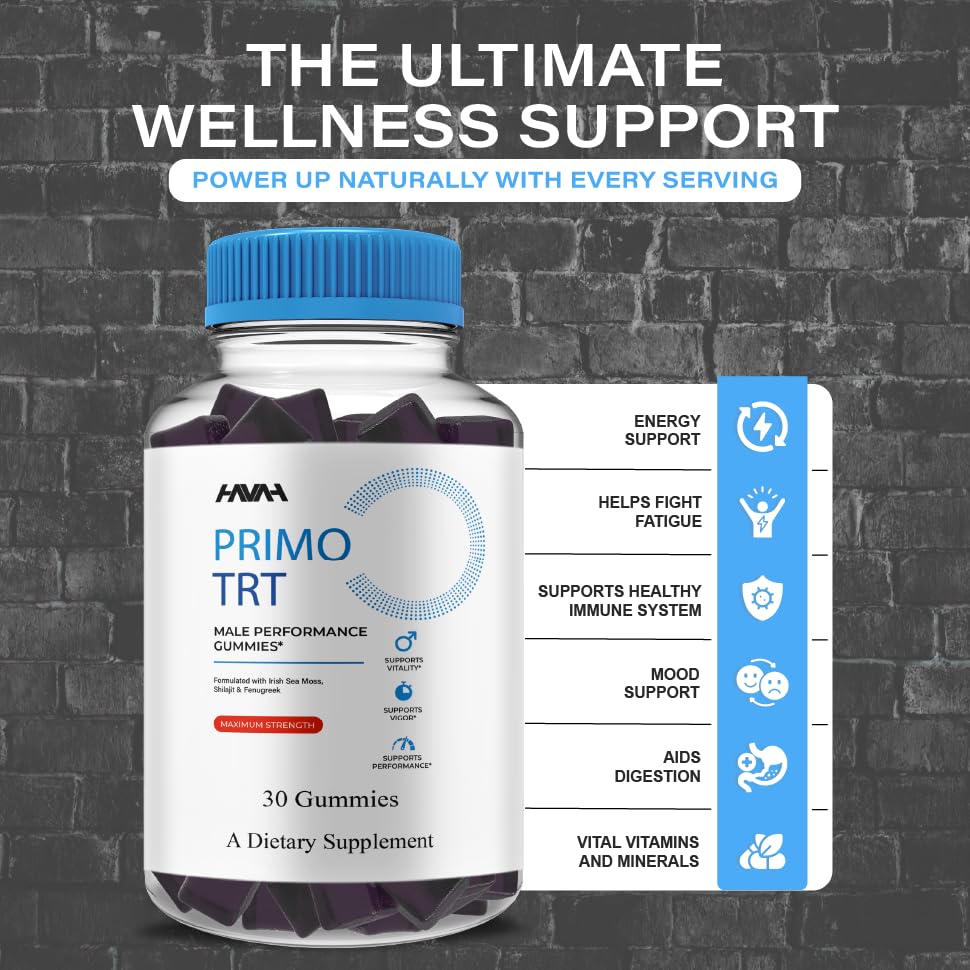 Havah Vitaluxa Primo TRT performance supplement serving size info