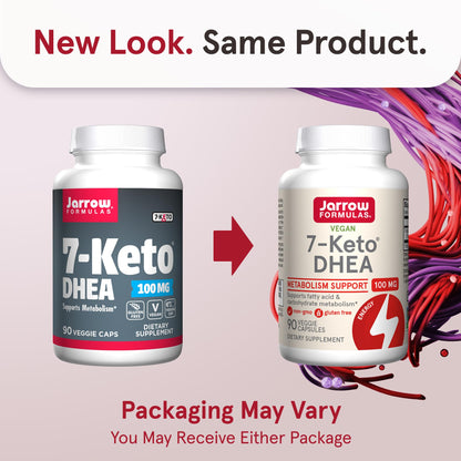 Jarrow Formulas 7-Keto DHEA 100 Milligrams nutrition facts and ingredients label on the back of the bottle