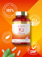 Nutritional dietary supplement bottle highlighting non-GMO and gluten-free symbols