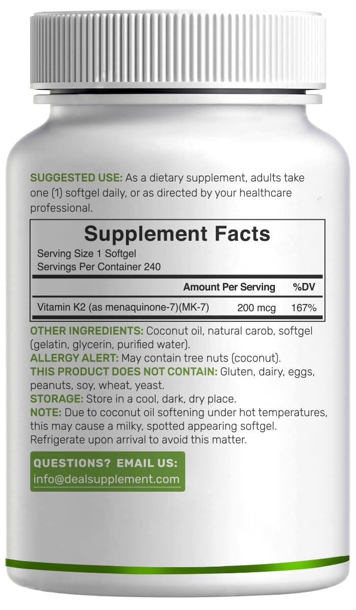 Product packaging illustration highlighting the eight-month supply benefit of the 240 softgels bottle.